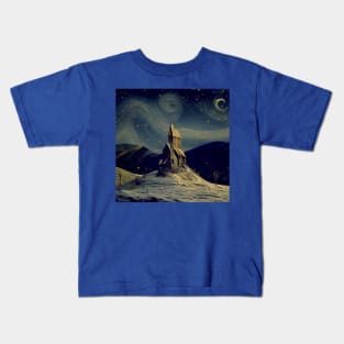 Starry Night Above The Shrieking Shack Kids T-Shirt